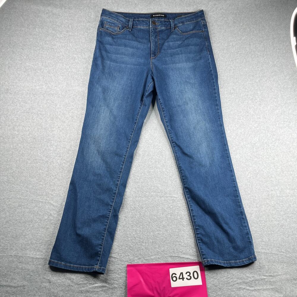 Bandolino Amy Jeans Womens Size 16 Casual Distressed Stretch *SEE